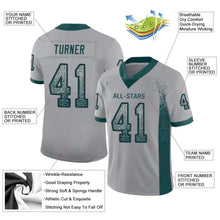 Charger l'image dans la galerie, Custom Light Gray Midnight Green-Black Drift Fashion Football Jersey