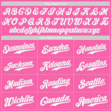 Laden Sie das Bild in den Galerie-Viewer, Custom Pink White Authentic Baseball Jersey