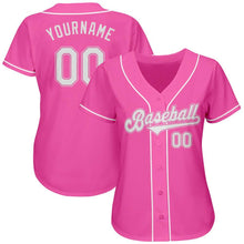Load image into Gallery viewer, Custom Pink White Authentic Baseball Jersey