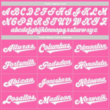 Load image into Gallery viewer, Custom Pink White Authentic Baseball Jersey