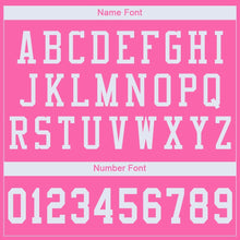 Laden Sie das Bild in den Galerie-Viewer, Custom Pink White Mesh Authentic Football Jersey