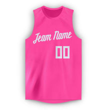 Загрузить изображение в средство просмотра галереи, Custom Pink White Round Neck Basketball Jersey