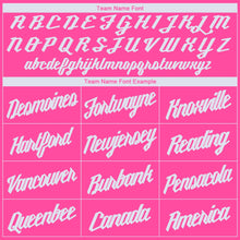 Загрузить изображение в средство просмотра галереи, Custom Pink White Round Neck Basketball Jersey