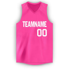 Charger l'image dans la galerie, Custom Pink White V-Neck Basketball Jersey