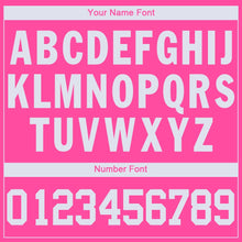 Charger l'image dans la galerie, Custom Pink White V-Neck Basketball Jersey