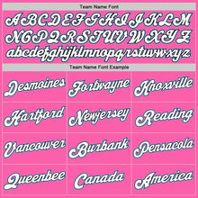 Load image into Gallery viewer, Custom Pink White-Light Blue Round Neck Rib-Knit Basketball Jersey