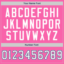 Load image into Gallery viewer, Custom Pink White-Light Blue Authentic American Flag Fashion Baseball Jersey