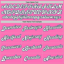 Загрузить изображение в средство просмотра галереи, Custom Pink White-Light Blue Authentic Throwback Rib-Knit Baseball Jersey Shirt