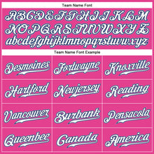 Load image into Gallery viewer, Custom Pink White-Navy Authentic Baseball Jersey