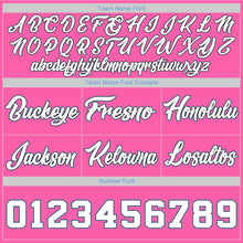 Laden Sie das Bild in den Galerie-Viewer, Custom Pink White-Light Blue Authentic Throwback Basketball Shorts