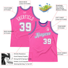 Загрузить изображение в средство просмотра галереи, Custom Pink White-Purple Authentic Throwback Basketball Jersey
