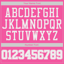 Загрузить изображение в средство просмотра галереи, Custom Pink White-Black Authentic Throwback Basketball Jersey