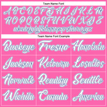 Laden Sie das Bild in den Galerie-Viewer, Custom Pink White-Royal Authentic Throwback Basketball Jersey