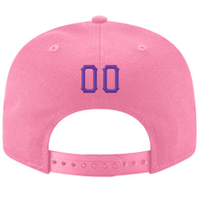 Load image into Gallery viewer, Custom Pink Purple-White Stitched Adjustable Snapback Hat