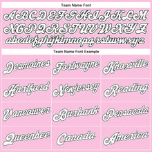 Laden Sie das Bild in den Galerie-Viewer, Custom Light Pink White-Black Authentic Throwback Basketball Jersey