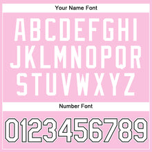 Laden Sie das Bild in den Galerie-Viewer, Custom Light Pink White-Black Authentic Throwback Basketball Jersey