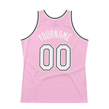 Laden Sie das Bild in den Galerie-Viewer, Custom Light Pink White-Black Authentic Throwback Basketball Jersey