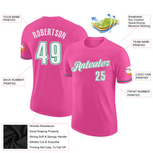Charger l'image dans la galerie, Custom Pink White-Kelly Green Performance T-Shirt