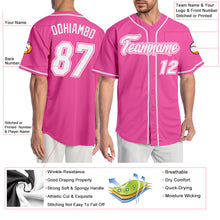 Загрузить изображение в средство просмотра галереи, Custom Pink White Authentic Baseball Jersey