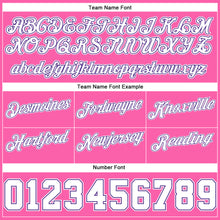 Laden Sie das Bild in den Galerie-Viewer, Custom Pink White-Purple Authentic Throwback Basketball Shorts