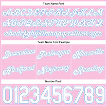 Load image into Gallery viewer, Custom Light Pink White-Light Blue Authentic Throwback Basketball Shorts