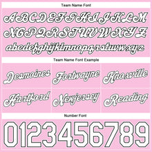 Load image into Gallery viewer, Custom Light Pink White-Black Authentic Throwback Basketball Shorts