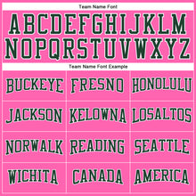 Load image into Gallery viewer, Custom Pink Green-White Authentic Throwback Basketball Jersey