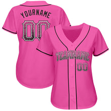 Load image into Gallery viewer, Custom Pink Black-White Authentic Drift Fashion Baseball Jersey