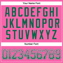 Load image into Gallery viewer, Custom Pink Kelly Green-White Authentic Drift Fashion Baseball Jersey
