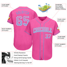 Load image into Gallery viewer, Custom Pink Light Blue-White Authentic Drift Fashion Baseball Jersey