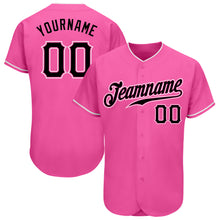Laden Sie das Bild in den Galerie-Viewer, Custom Pink Black-White Authentic Baseball Jersey