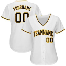 Charger l'image dans la galerie, Custom White Black-Gold Baseball Jersey
