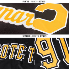 Загрузить изображение в средство просмотра галереи, Custom Black Gold-White Baseball Jersey