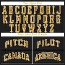 Загрузить изображение в средство просмотра галереи, Custom Black Gold-White Baseball Jersey