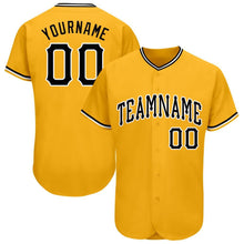 Загрузить изображение в средство просмотра галереи, Custom Gold Black-White Baseball Jersey