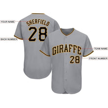 Загрузить изображение в средство просмотра галереи, Custom Gray Black-Gold Baseball Jersey