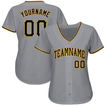 Загрузить изображение в средство просмотра галереи, Custom Gray Black-Gold Baseball Jersey