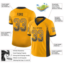 Загрузить изображение в средство просмотра галереи, Custom Gold Black-White Drift Fashion Football Jersey