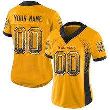 Загрузить изображение в средство просмотра галереи, Custom Gold Black-White Drift Fashion Football Jersey
