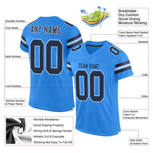 Загрузить изображение в средство просмотра галереи, Custom Powder Blue Navy-White Mesh Authentic Football Jersey