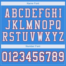 Load image into Gallery viewer, Custom Powder Blue White-Red Mesh Authentic Football Jersey