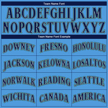 Load image into Gallery viewer, Custom Powder Blue Navy-Teal Authentic Baseball Jersey