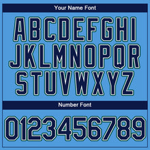 Load image into Gallery viewer, Custom Powder Blue Navy-Teal Authentic Baseball Jersey