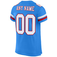 Загрузить изображение в средство просмотра галереи, Custom Powder Blue White-Red Mesh Authentic Football Jersey