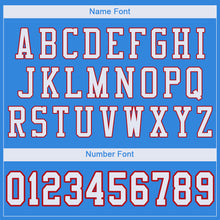 Загрузить изображение в средство просмотра галереи, Custom Powder Blue White-Red Mesh Authentic Football Jersey