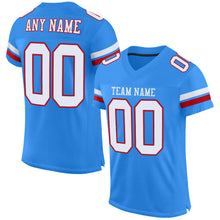 Загрузить изображение в средство просмотра галереи, Custom Powder Blue White-Red Mesh Authentic Football Jersey