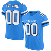 Charger l'image dans la galerie, Custom Powder Blue White-Navy Mesh Authentic Football Jersey