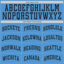 Load image into Gallery viewer, Custom Powder Blue Navy-Teal Authentic Baseball Jersey