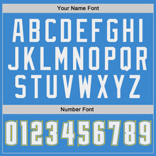 Load image into Gallery viewer, Custom Powder Blue White-Gold Authentic Baseball Jersey