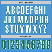 Загрузить изображение в средство просмотра галереи, Custom Powder Blue Kelly Green-White Performance T-Shirt